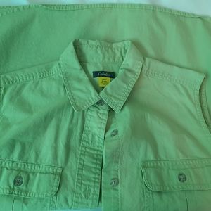 Cabelas Button Down Sleeveless Top Womens Vest